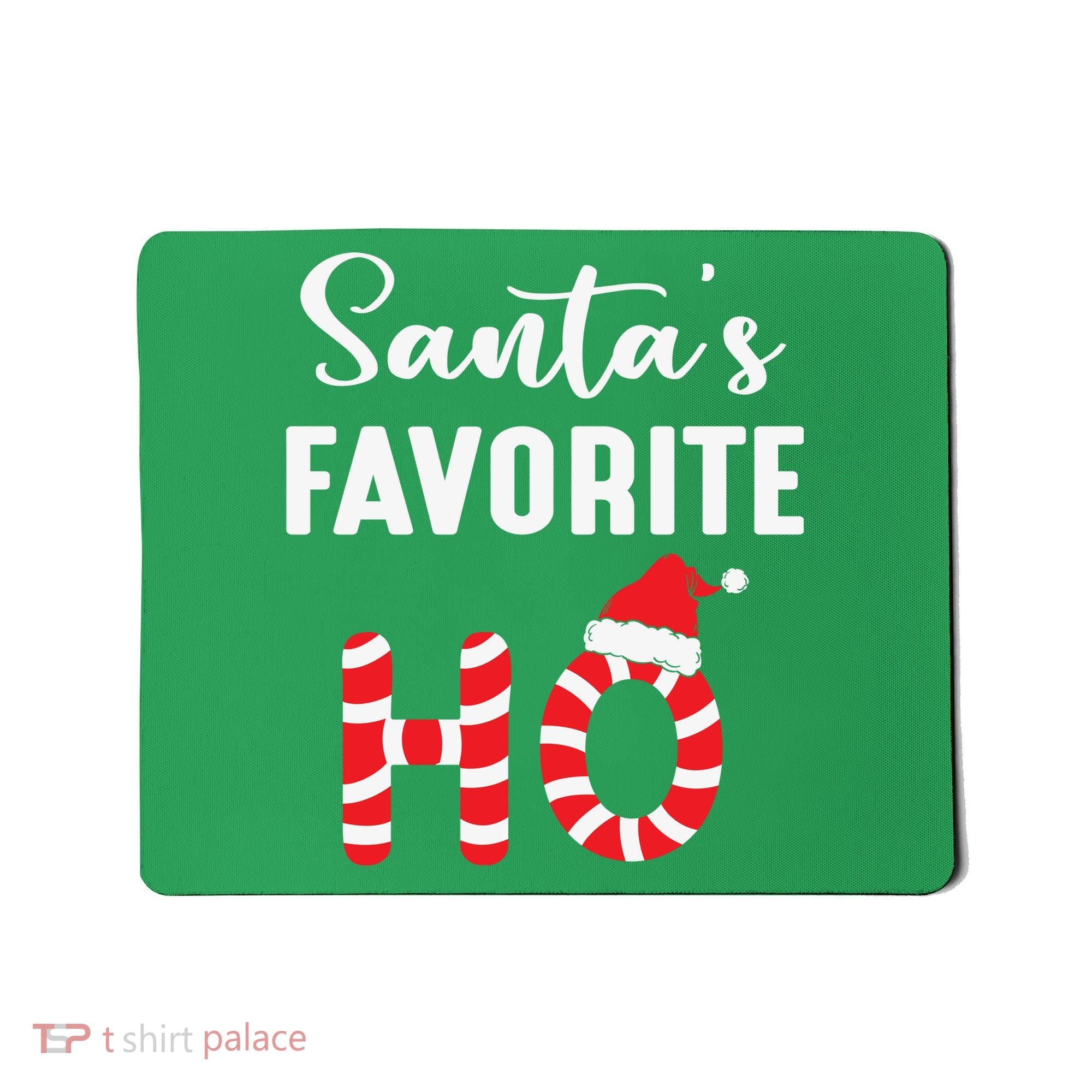 Christmas Santa’s Favorite Ho Candy Cane Funny Xmas Mousepad