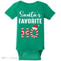 Christmas Santa’s Favorite Ho Candy Cane Funny Xmas Baby Bodysuit thumb 0