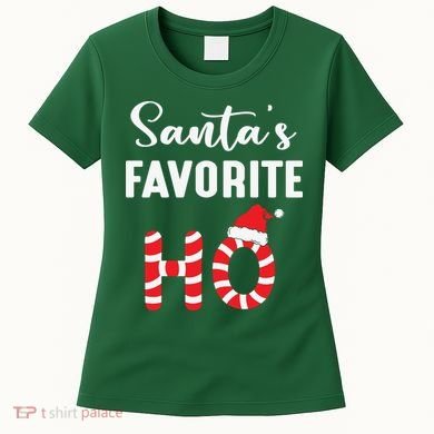 Christmas Santa’s Favorite Ho Candy Cane Funny Xmas Women's T-Shirt