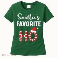 Christmas Santa’s Favorite Ho Candy Cane Funny Xmas Women's T-Shirt thumb 0
