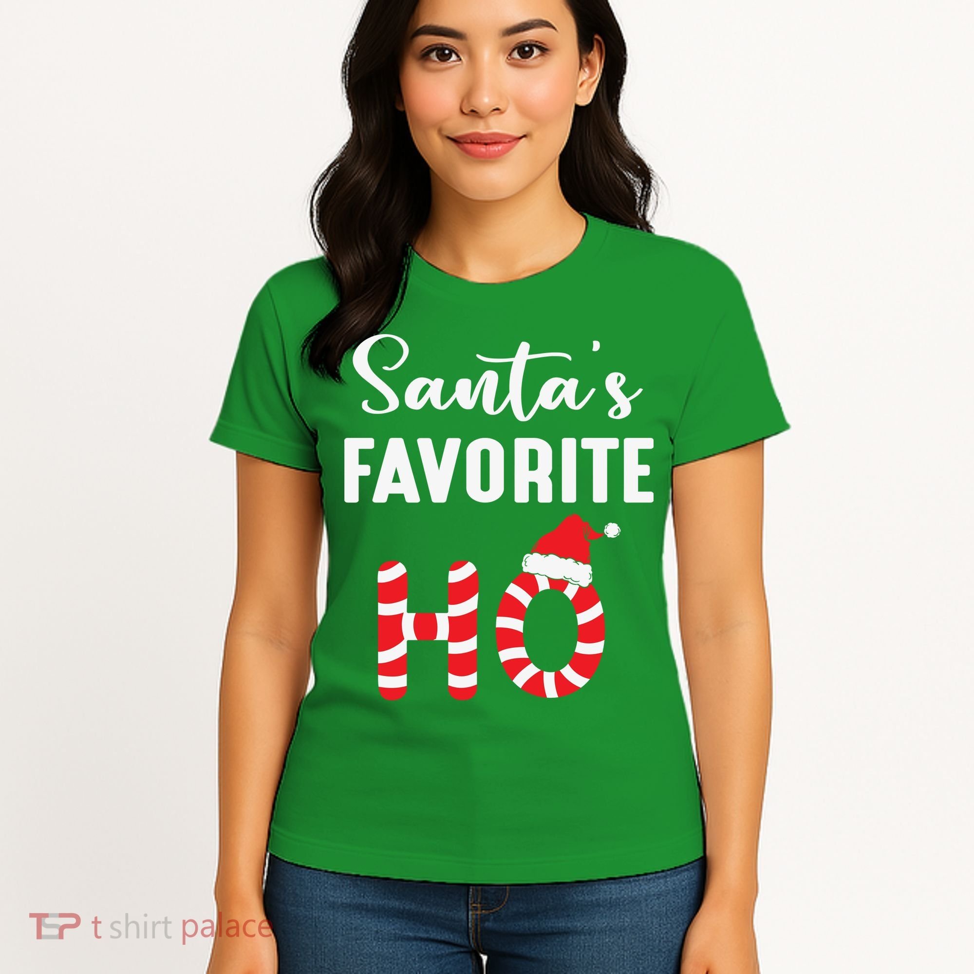 Christmas Santa’s Favorite Ho Candy Cane Funny Xmas Women's T-Shirt