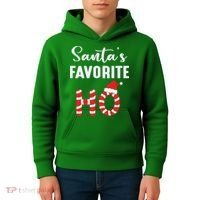 Christmas Santa’s Favorite Ho Candy Cane Funny Xmas Kids Hoodie thumb 4