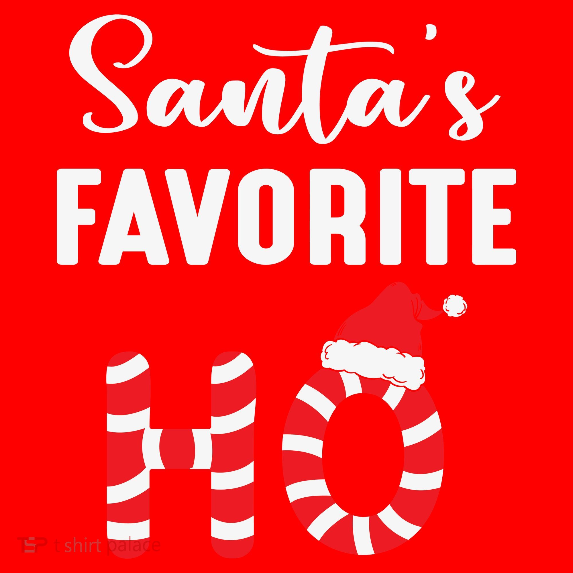 Christmas Santa’s Favorite Ho Candy Cane Funny Xmas Santa Hat