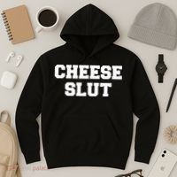 Cheese Slut Funny Cheese Lover Cheddar Curds Dairy Humor Hoodie thumb 3