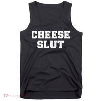 Cheese Slut Funny Cheese Lover Cheddar Curds Dairy Humor Tank Top thumb 0