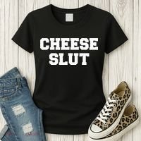 Cheese Slut Funny Cheese Lover Cheddar Curds Dairy Humor Women's T-Shirt thumb 3