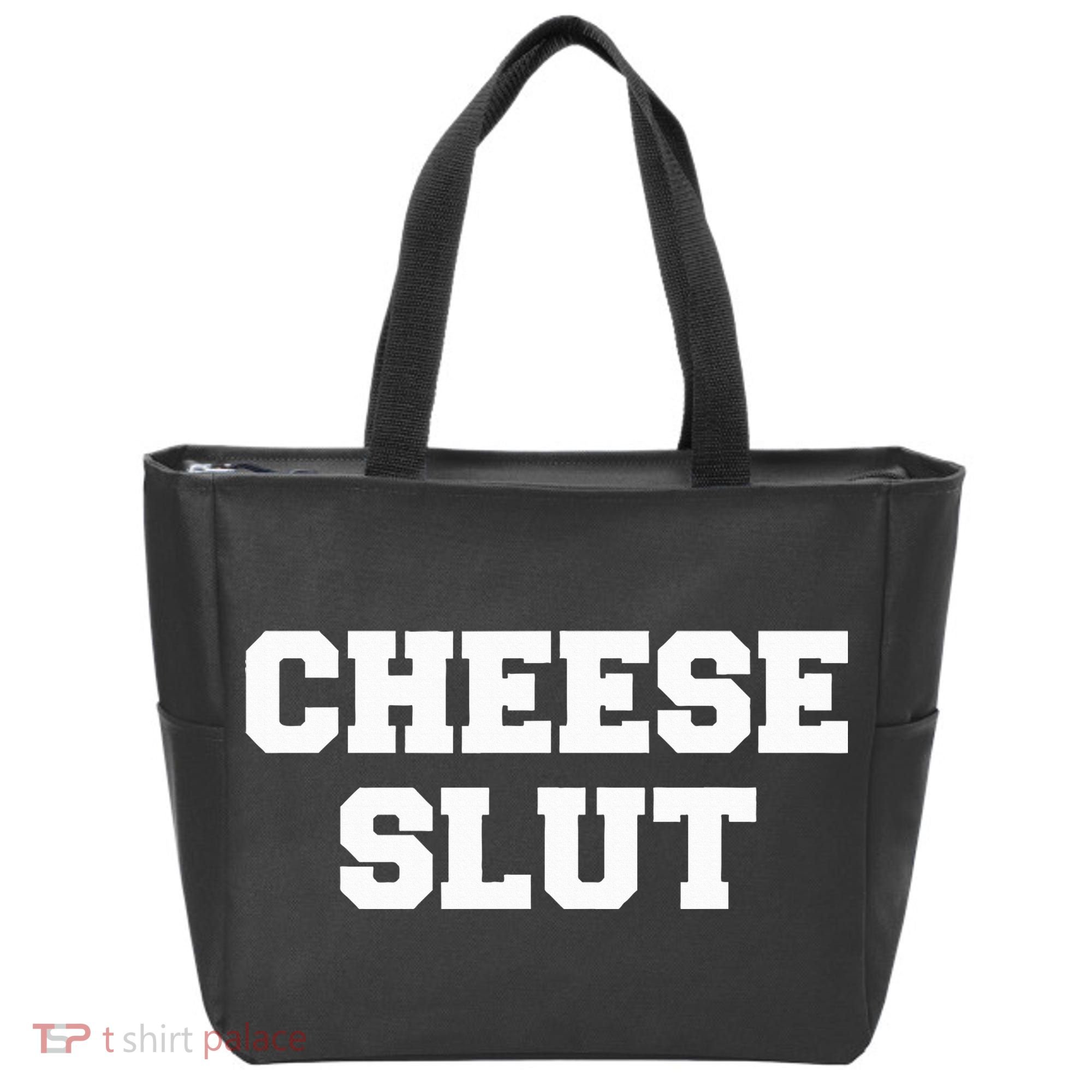 Cheese Slut Funny Cheese Lover Cheddar Curds Dairy Humor Tote Bag
