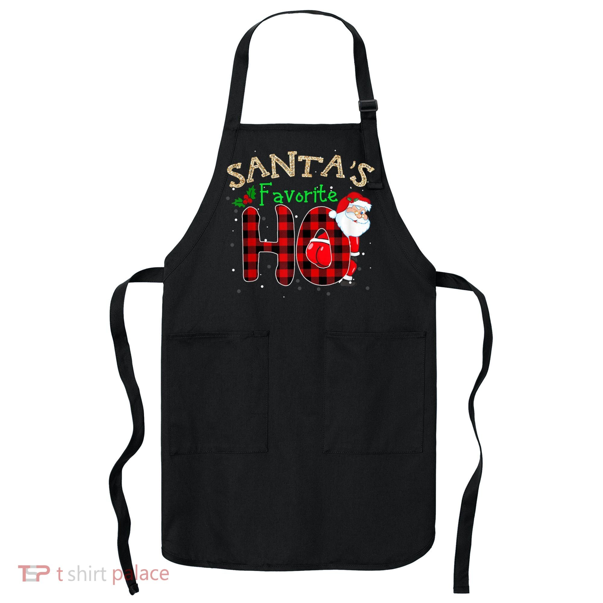 Christmas Santa's Favorite Ho Xmas Pajama Funny Naughty Apron