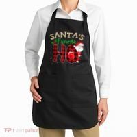 Christmas Santa's Favorite Ho Xmas Pajama Funny Naughty Apron thumb 2