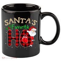 Christmas Santa's Favorite Ho Xmas Pajama Funny Naughty 11oz C Handle Ceramic Mug thumb 0