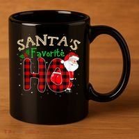 Christmas Santa's Favorite Ho Xmas Pajama Funny Naughty 11oz C Handle Ceramic Mug thumb 3