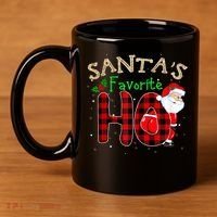 Christmas Santa's Favorite Ho Xmas Pajama Funny Naughty 11oz C Handle Ceramic Mug thumb 4