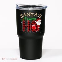 Christmas Santa's Favorite Ho Xmas Pajama Funny Naughty Tumbler thumb 0