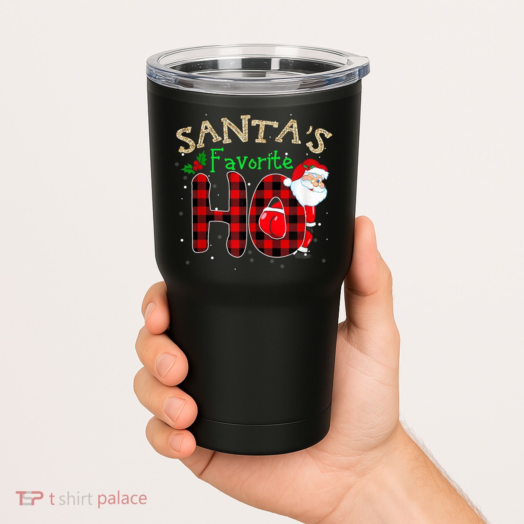 Christmas Santa's Favorite Ho Xmas Pajama Funny Naughty Tumbler