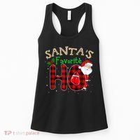 Christmas Santa's Favorite Ho Xmas Pajama Funny Naughty Women's Tank Top thumb 0
