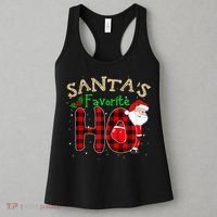 Christmas Santa's Favorite Ho Xmas Pajama Funny Naughty Women's Tank Top thumb 3