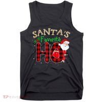Christmas Santa's Favorite Ho Xmas Pajama Funny Naughty Tank Top thumb 0