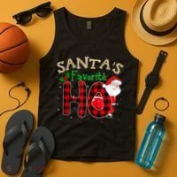 Christmas Santa's Favorite Ho Xmas Pajama Funny Naughty Tank Top thumb 4