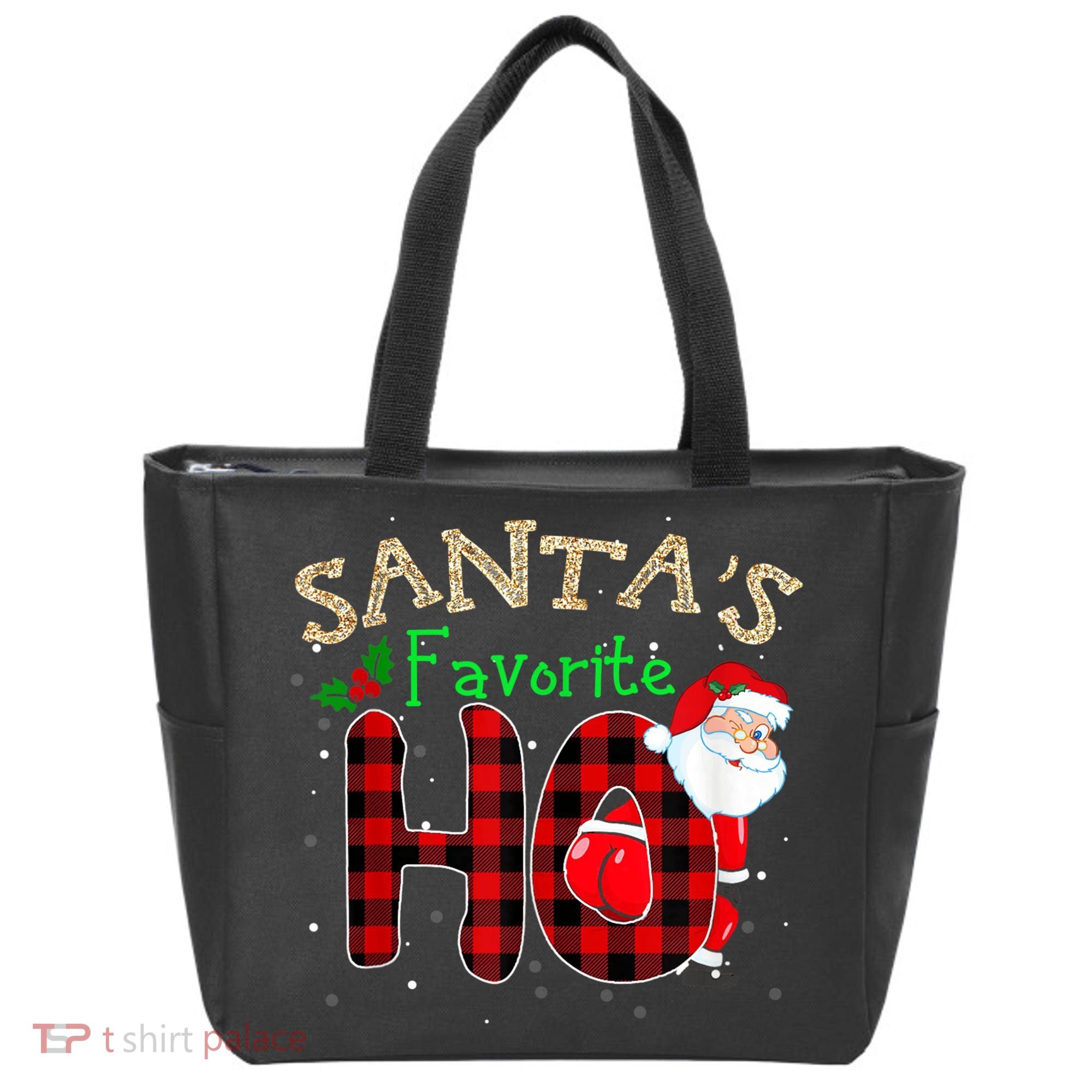 Christmas Santa's Favorite Ho Xmas Pajama Funny Naughty Tote Bag