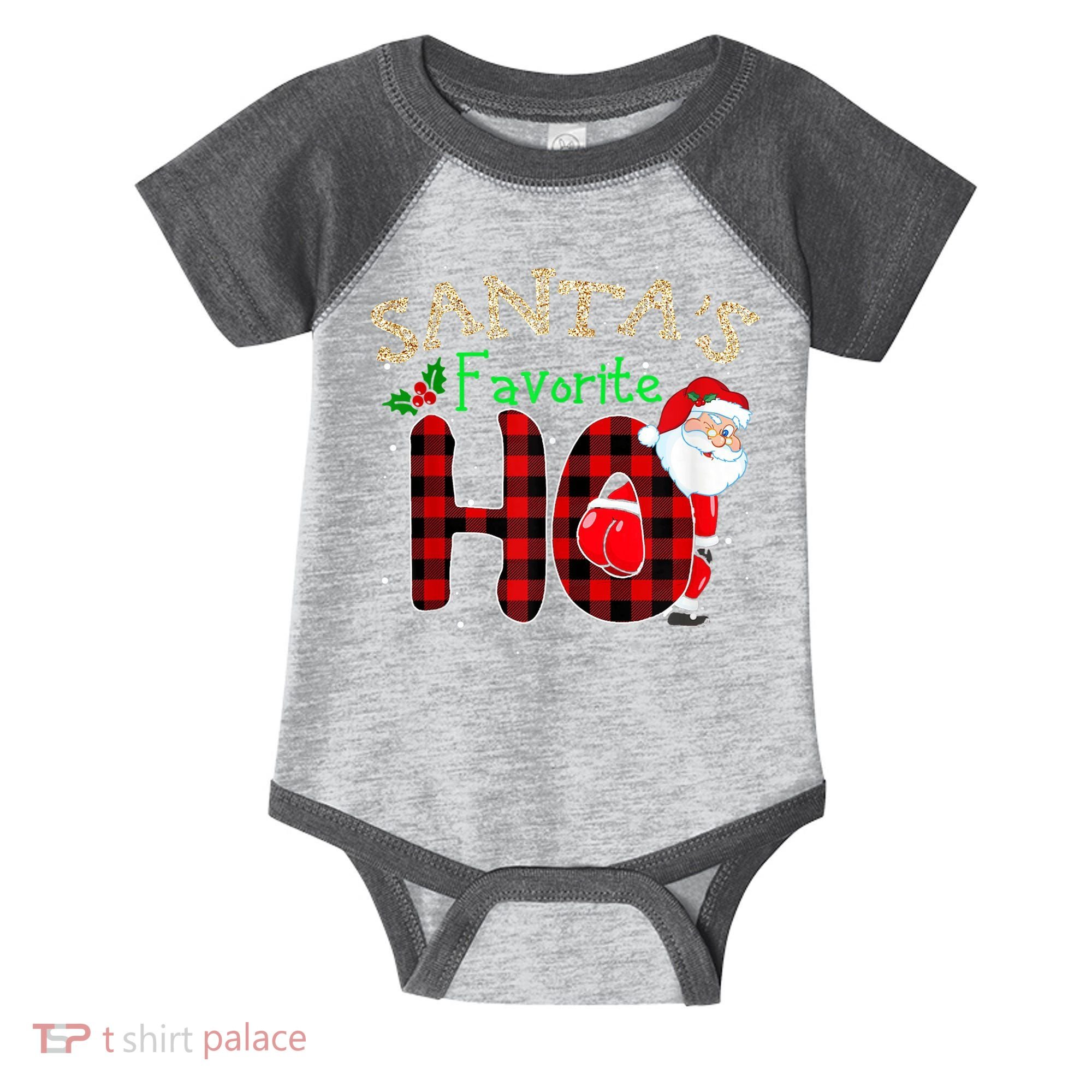 Christmas Santa's Favorite Ho Xmas Pajama Funny Naughty Infant Baby Jersey Bodysuit