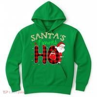 Christmas Santa's Favorite Ho Xmas Pajama Funny Naughty Hoodie thumb 0