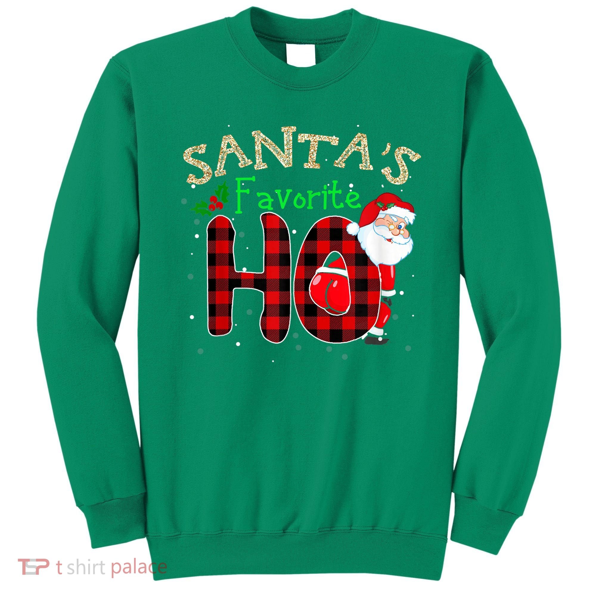 Christmas Santa's Favorite Ho Xmas Pajama Funny Naughty Sweatshirt