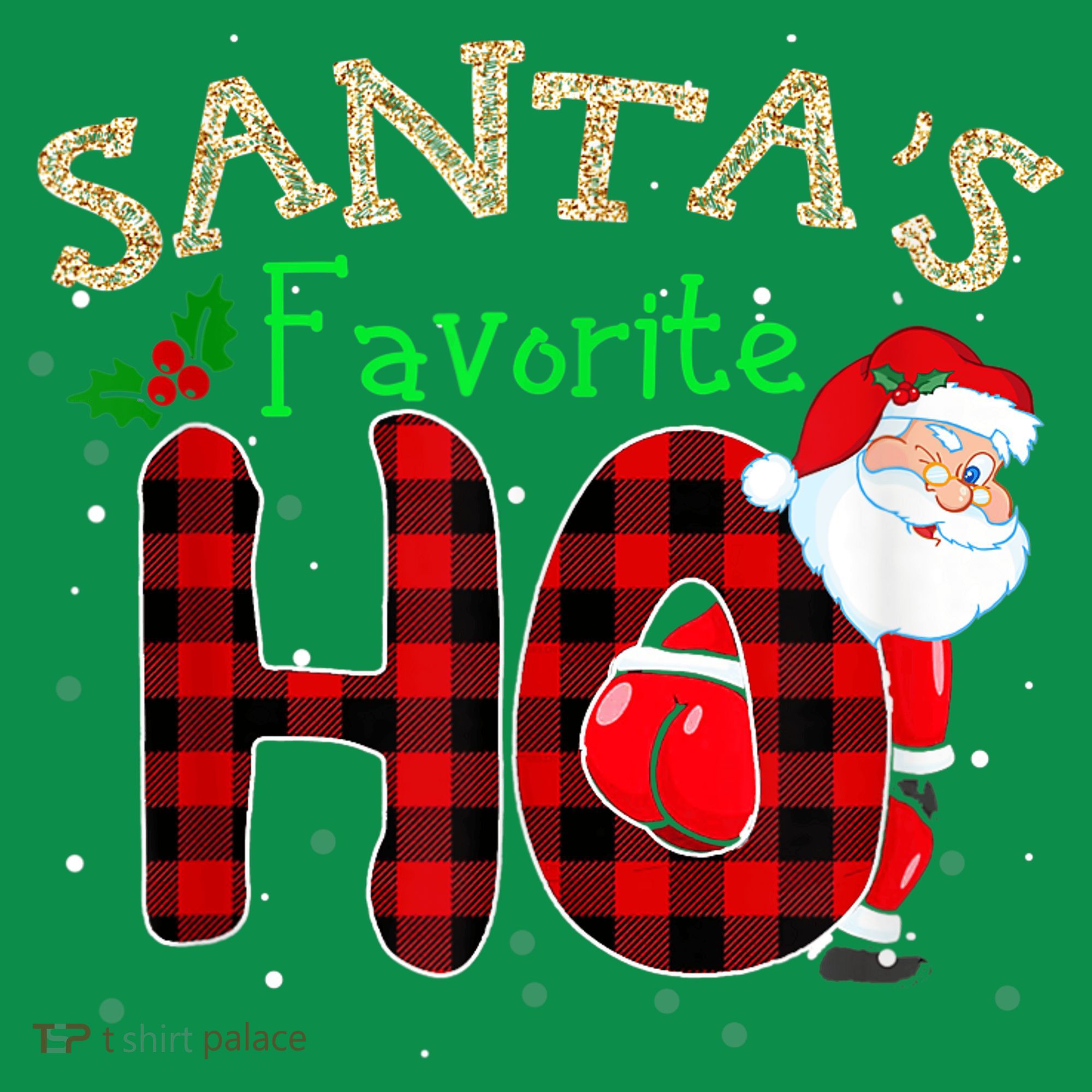 Christmas Santa's Favorite Ho Xmas Pajama Funny Naughty Sweatshirt
