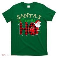 Christmas Santa's Favorite Ho Xmas Pajama Funny Naughty T-Shirt thumb 0