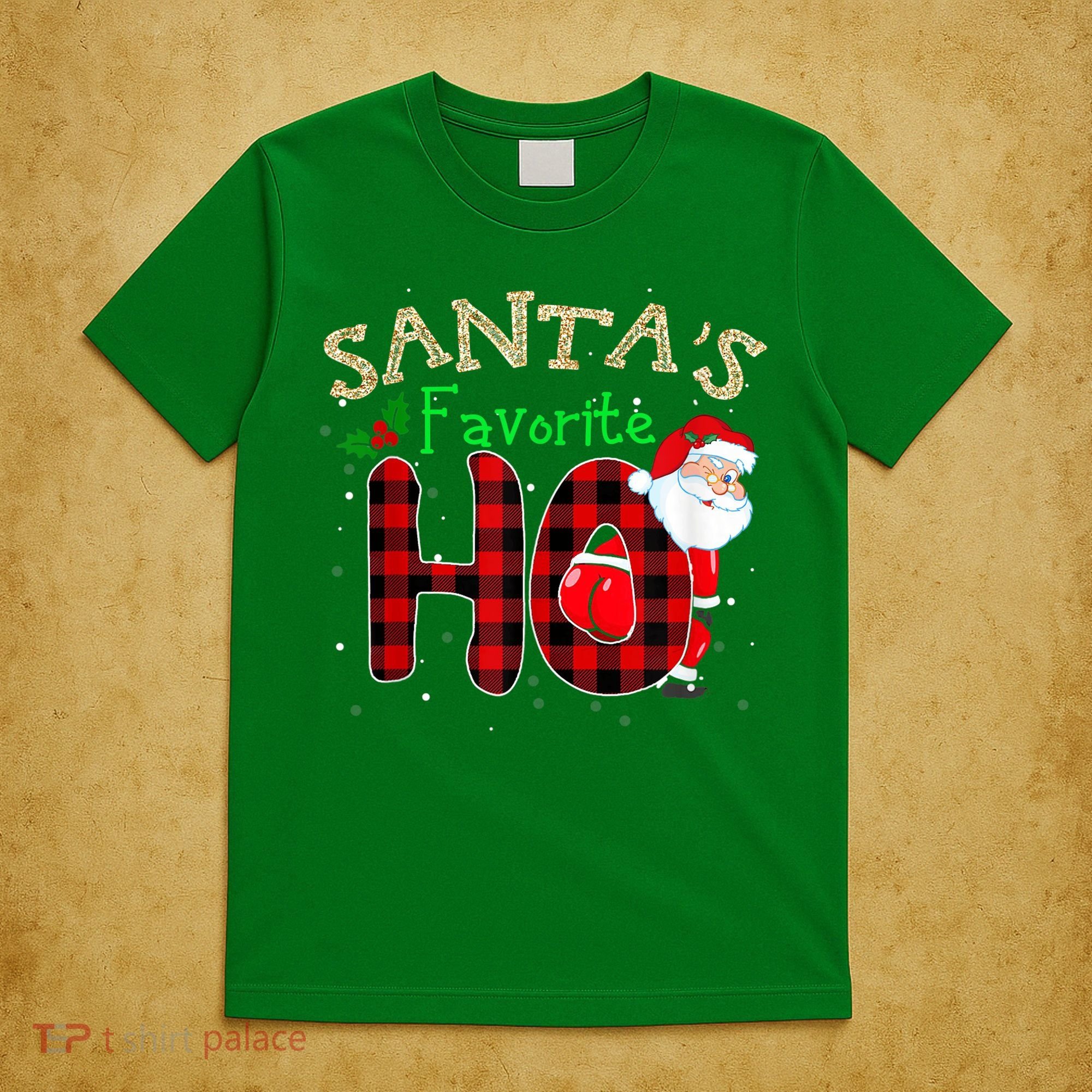 Christmas Santa's Favorite Ho Xmas Pajama Funny Naughty T-Shirt