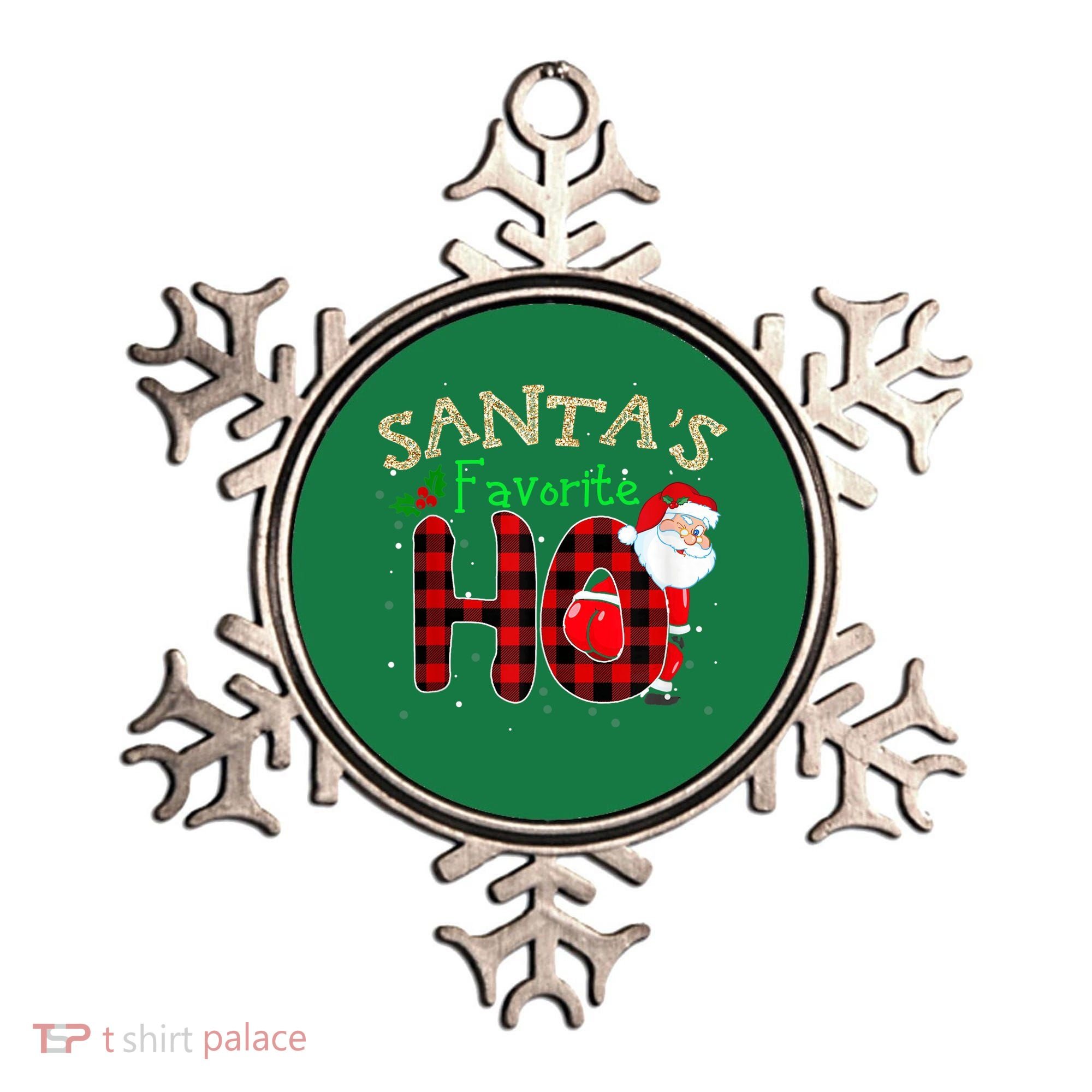 Christmas Santa's Favorite Ho Xmas Pajama Funny Naughty Ornament