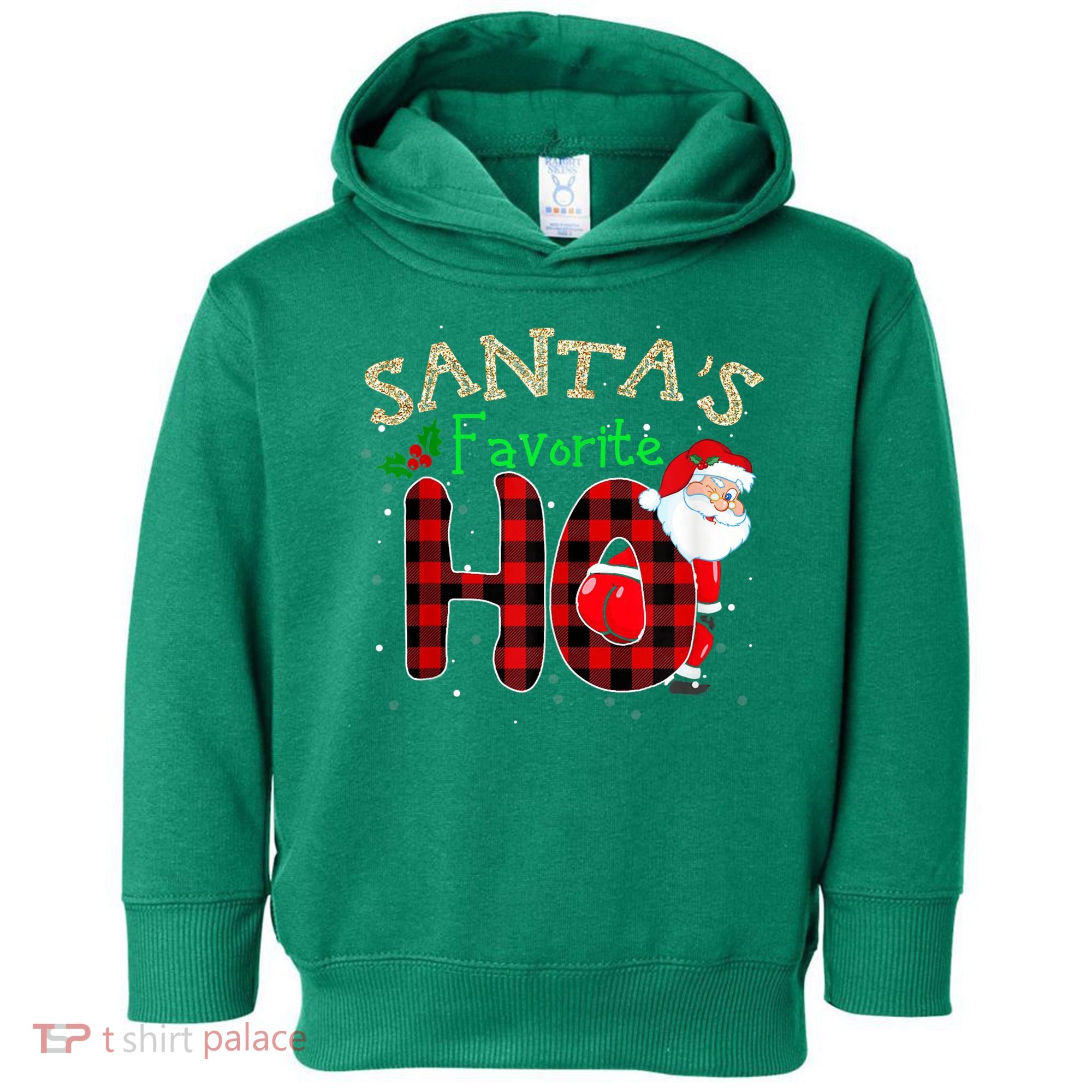 Christmas Santa's Favorite Ho Xmas Pajama Funny Naughty Toddler Hoodie