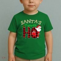 Christmas Santa's Favorite Ho Xmas Pajama Funny Naughty Toddler T-Shirt thumb 2