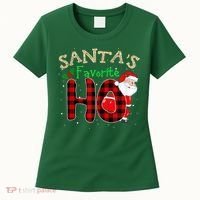 Christmas Santa's Favorite Ho Xmas Pajama Funny Naughty Women's T-Shirt thumb 0