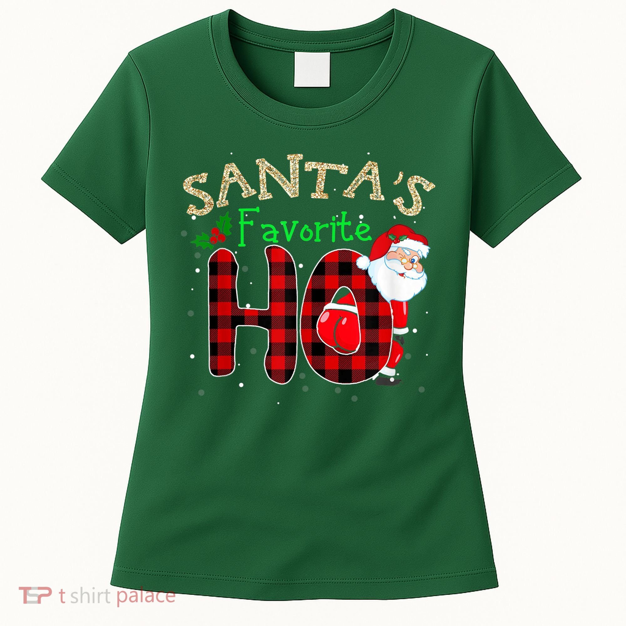 Christmas Santa's Favorite Ho Xmas Pajama Funny Naughty Women's T-Shirt