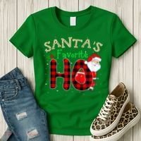 Christmas Santa's Favorite Ho Xmas Pajama Funny Naughty Women's T-Shirt thumb 3