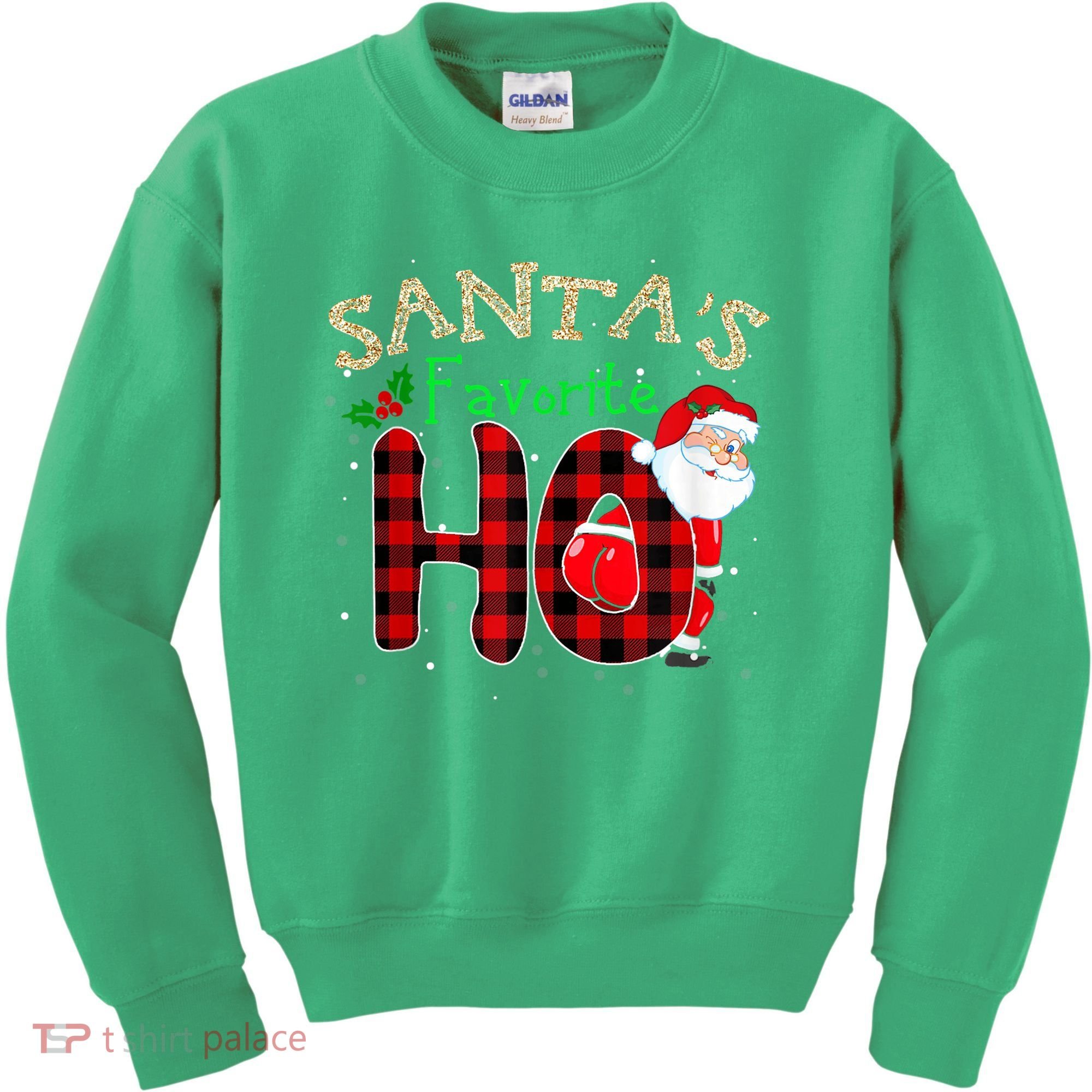 Christmas Santa's Favorite Ho Xmas Pajama Funny Naughty Kids Sweatshirt