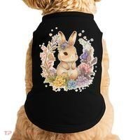 Cute Springtime Floral Baby Bunny Rabbit Doggie Tank thumb 0