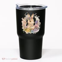 Cute Springtime Floral Baby Bunny Rabbit Tumbler thumb 0