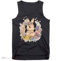 Cute Springtime Floral Baby Bunny Rabbit Tank Top thumb 0
