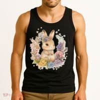 Cute Springtime Floral Baby Bunny Rabbit Tank Top thumb 3