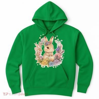 Cute Springtime Floral Baby Bunny Rabbit Hoodie