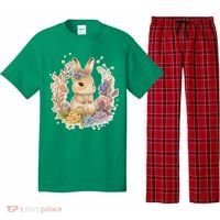 Cute Springtime Floral Baby Bunny Rabbit Pajama Set thumb 0