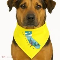 California San Francisco View USA-Made Doggie Bandana thumb 1