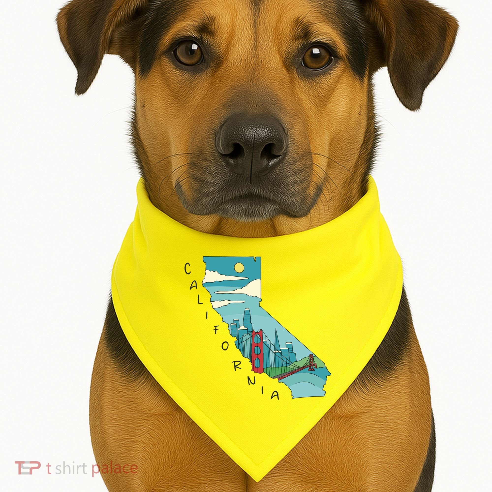California San Francisco View USA-Made Doggie Bandana