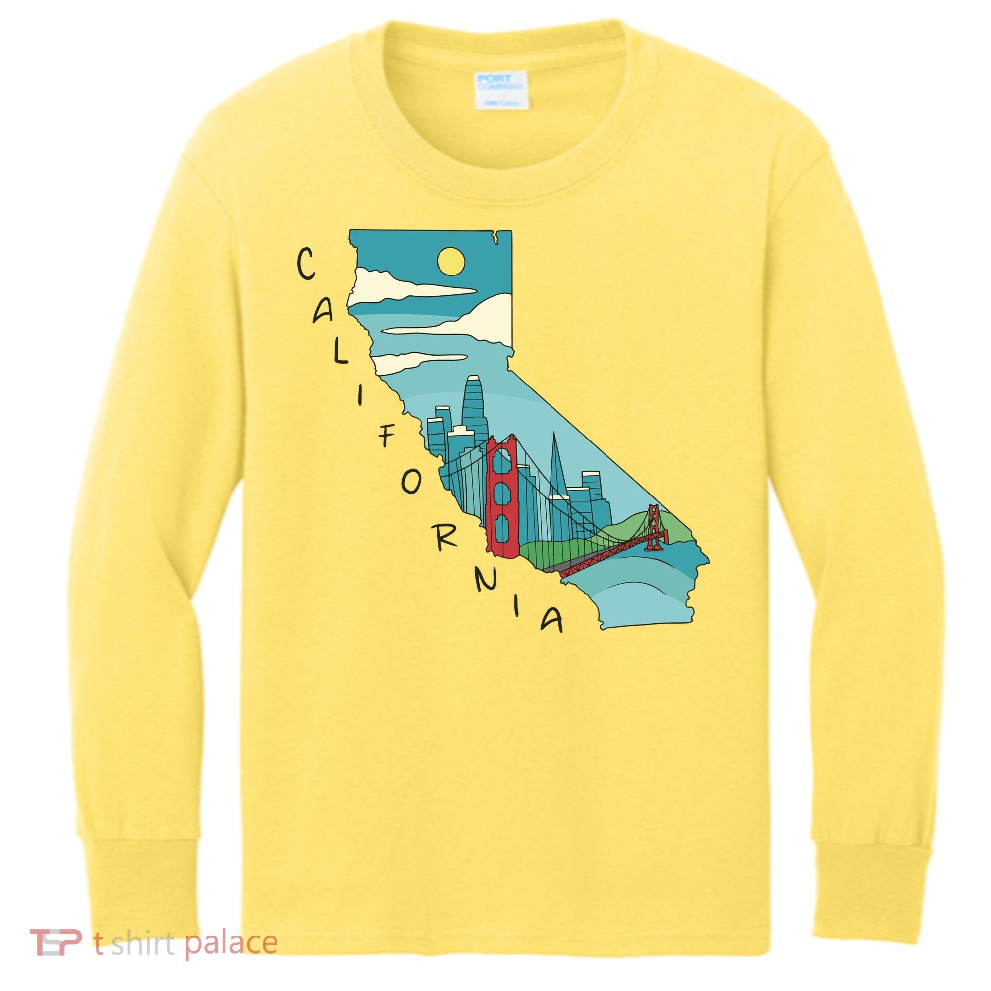 California San Francisco View Kids Long Sleeve Shirt