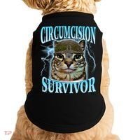 Circumcision Survivor Funny Oddly Specific Cat Meme Cats Doggie Tank thumb 0