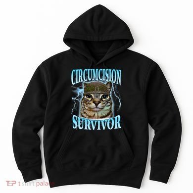 Circumcision Survivor Funny Oddly Specific Cat Meme Cats Hoodie