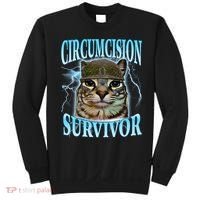 Circumcision Survivor Funny Oddly Specific Cat Meme Cats Sweatshirt thumb 0