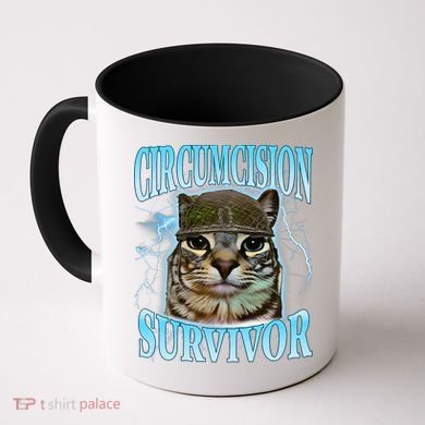 Circumcision Survivor Funny Oddly Specific Cat Meme Cats Coffee Mug