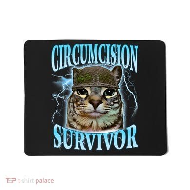 Circumcision Survivor Funny Oddly Specific Cat Meme Cats Mousepad